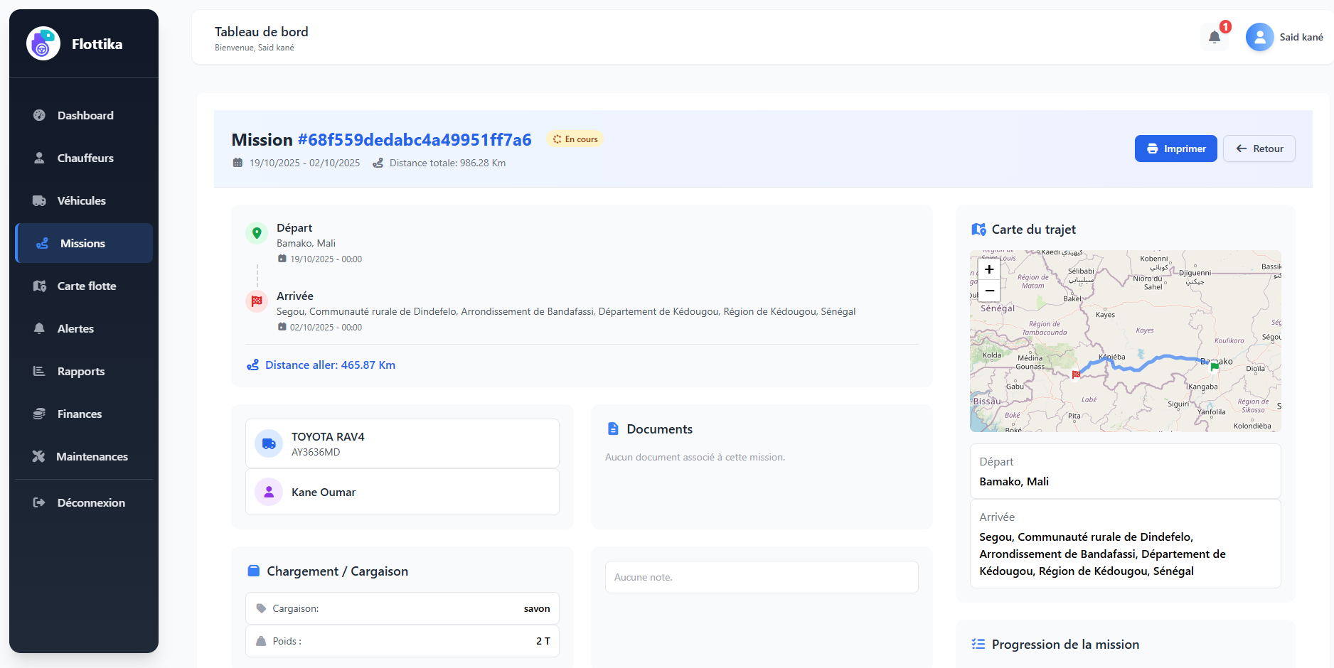 Suivi en temps réel